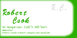 robert csok business card